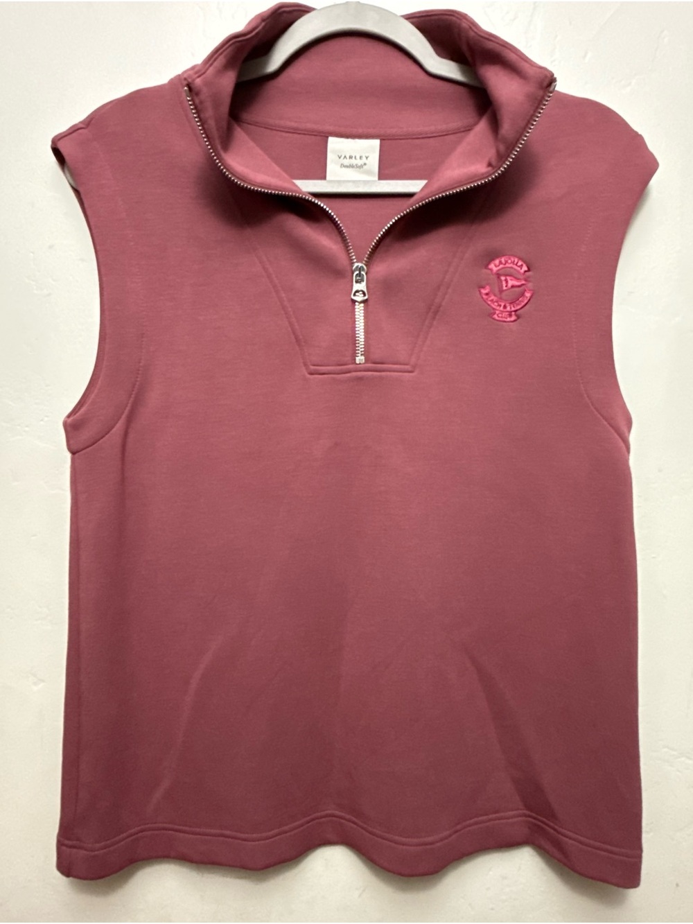Varley Magnolia Half Zip Tank in Canyon Rose